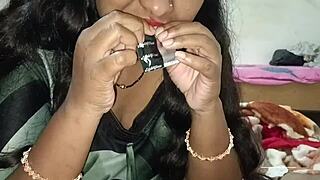 Desi Indian couple fucks naturally in close up view