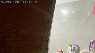 my perverted cousin recorded me in the bathroom while i masturbated. he watched silently from the door.