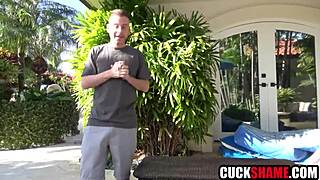 Wife Fucking Neighbor in Cuckold Scenario