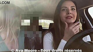 Lucky Guy Feels Ecstasy As Two Girls Suck Him On Road