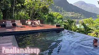 i'm at the festa das putas in rio, loving the big asses and monster cocks