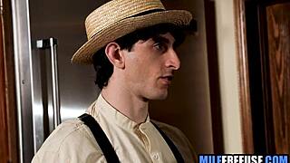 amish wife freeused in front of her husband with fingering and blowjob