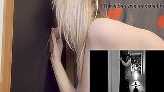 Intense cock sucking at gloryhole with deepthroat and cum swallowing!