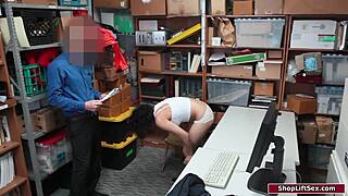 Officer Overwhelmed With Desire While Fucking Busty Latina Shoplifter In Intense Encounter At Work