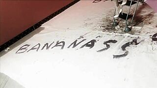 Big boobed brunette Jodi James gets covered in chocolate to suck and fuck