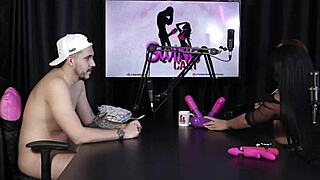 Brazilian Babe Bia Ruyva Strips Naked To Show Her Delicious Pussy After Handjob Game