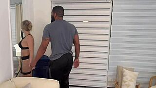 hot blonde cucks hubby for bbc in this interracial swingers group fuck