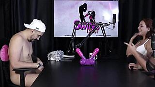 Brazilian Babe Bia Ruyva Strips Naked To Show Her Delicious Pussy After Handjob Game