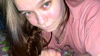 Late Night Cream Mask For My Stepdaughter Pov Blowjob Cum On Face