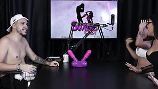 Brazilian Babe Bia Ruyva Strips Naked To Show Her Delicious Pussy After Handjob Game