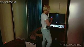 Mature woman enjoys protein breakfast with couple