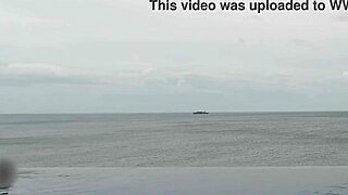 I relax by the infinity pool with my cute feet