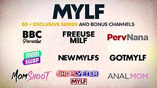 Stepson says, Practice your massage on my cock, stepmom.