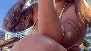 African beach pussy flashing exhibitionist