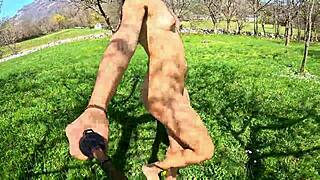 i strip barefoot bunny style naked outdoors in nature 🍃😘