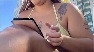 African beach pussy flashing exhibitionist