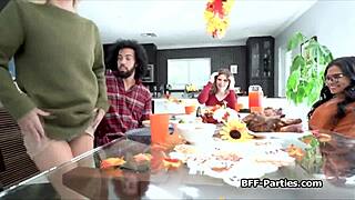 feasting on food and cock during thanksgiving holiday