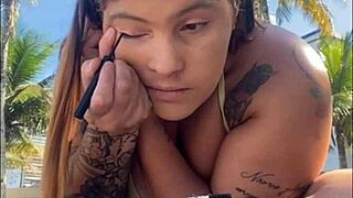 African beach pussy flashing exhibitionist