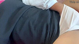 Fatma's hidden panties tease turns into close-up masturbation frenzy