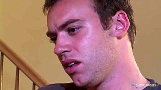 Two Sexy Blondes In Lingerie Share Cock With Blowjobs Cowgirl And Cumshots On Stairs