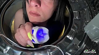 stepmom nearly catches stepdad pounding stepdaughter stuck in the halloween washing machine