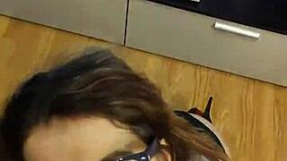 fucked my teacher slut then blasted cum all over her glasses