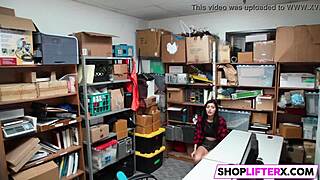 shop burglar teen can't refuse two monster cocks at work