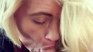 real street hooker gulps deepthroat facial from stranger outdoors