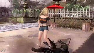 rachel kicks ryu hay's balls hard in doa5lr femdom frenzy