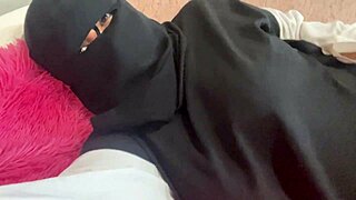 Fatma's hidden panties tease turns into close-up masturbation frenzy