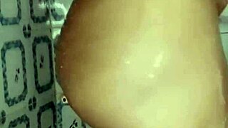 i play with vibrator during steamy shower sex solo