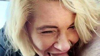 real street hooker gulps deepthroat facial from stranger outdoors