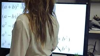 fucked my teacher slut then blasted cum all over her glasses