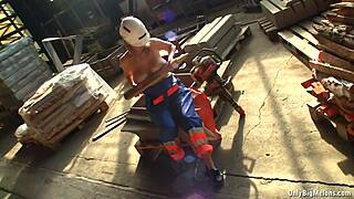 Shelby Moon Rips Clothes For Huge Natural Tits Striptease At Work