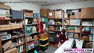 shop burglar teen can't refuse two monster cocks at work