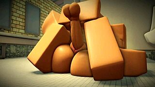 fan bent over in bathroom takes monster cock doggystyle pounding big ass creampie