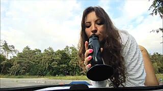 jacky joy's shaved teen pussy gets pounded hard by older stud