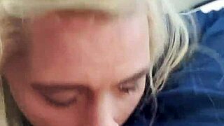 real street hooker gulps deepthroat facial from stranger outdoors