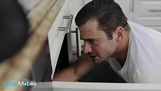 adultmobile milf fed up with limp husband dick grabs maintenance man cock instead