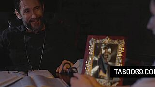 Pervert Priest Fucks Virgin Teen Penelope Kay in Ass Deep