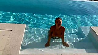 gorgeous monika fox's naked pool swim exposed!