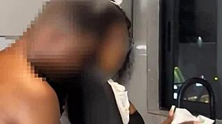 ever wonder what happens when ebony maid rides boss on xred