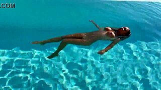 gorgeous monika fox's naked pool swim exposed!