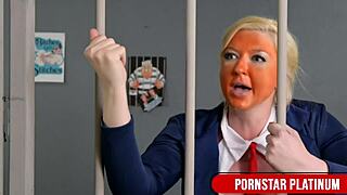 Leya falcon that orange faced prez rides jamie knoxs mocha cock raw with her curvy big tits