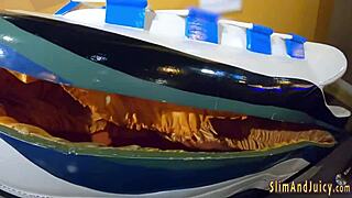 blonde bubblebutt teen tempts with face ride and cock bounce