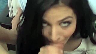 She delivers the best blowjob sucking that monster cock to cumshot