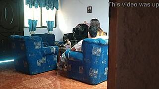 mi hermanastra thinks no one's home bends over big ass for her boyfriend's creampie on hidden cam