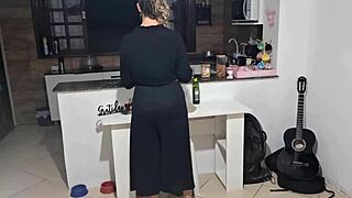 uhh stepmommy my cock's so hard... help me stroke it till i cum all over your natural tits?