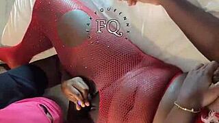 Stepmom Leads Lesbian Threesome with Stepdaughters Ending in Hard Strapon Pounding