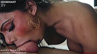 Ready for this big cock ladyboy's gaping anal creampie in her slave training casting session?